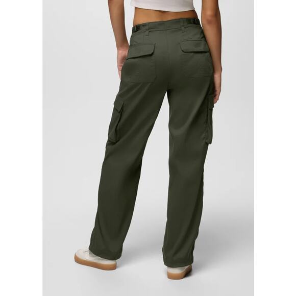 Prana Stretch Zion Cargo Pant Women's 2 Spruce 29" Inseam Relaxed Fit Straight - Picture 2 of 13